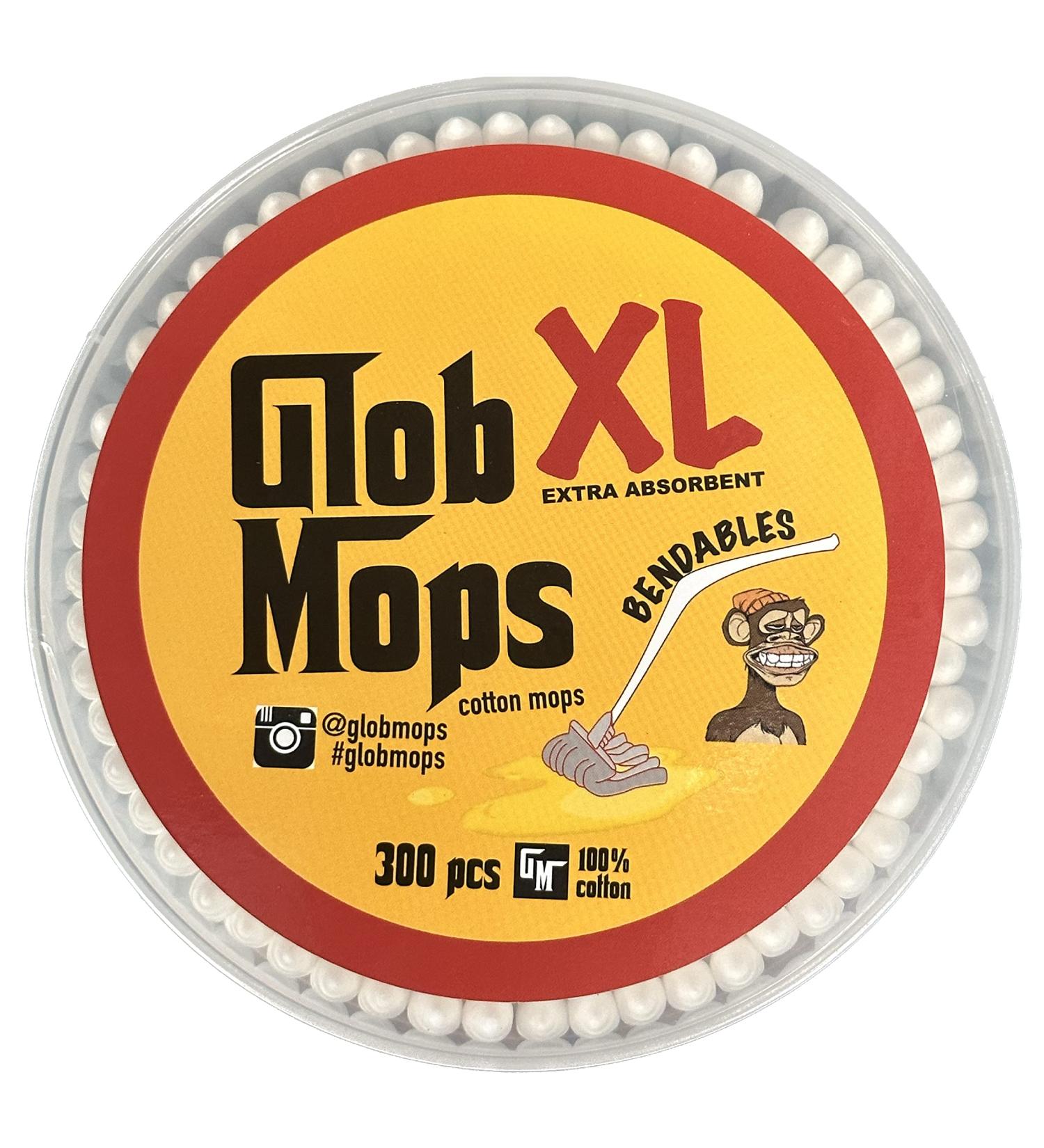 Glob Mops BENDABLE XL Cotton Swabs 6-Pack Bundle | Eco-Friendly & Extra Absorbent | 1800 Total Mops - Buy Online on GoSupps.com