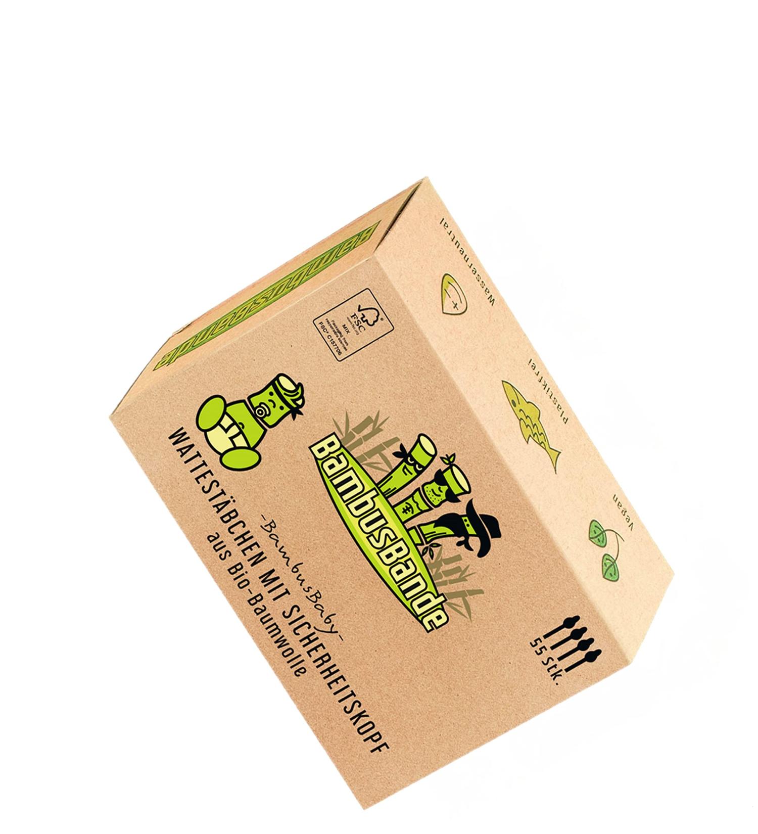 Eco-Friendly Bamboo Cotton Swabs - 55 Biodegradable Ear Sticks for Babies | Safe Sustainable Alternative to Plastic & Wood - Buy Online on GoSupps.com