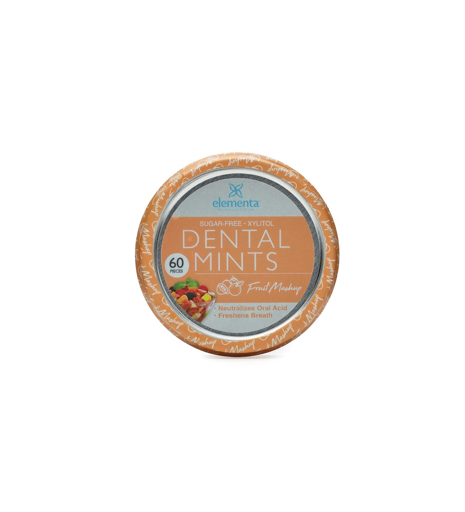 Elementa Sugar-Free Hard Candy Breath Mints with Xylitol | Low Carb, Non-GMO, Vegan | Neutralizes Oral Acid, Soothes Dry Mouth | Fruit Mashup - 60 Count - Buy Online on GoSupps.com