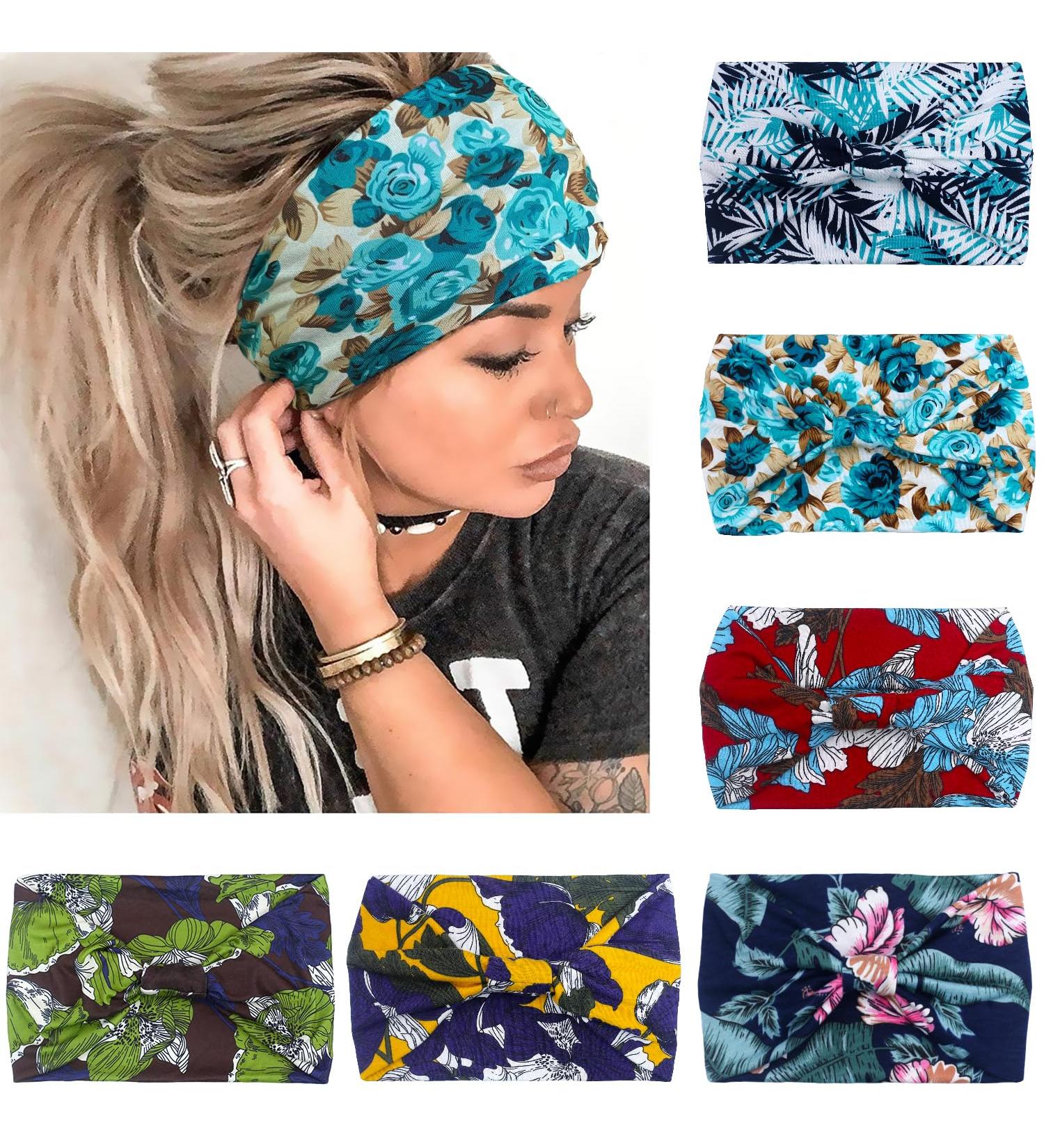 VENUSTE Floral Knotted Wide Headbands for Women - 6PCS Hair Accessories - Buy Online on GoSupps.com