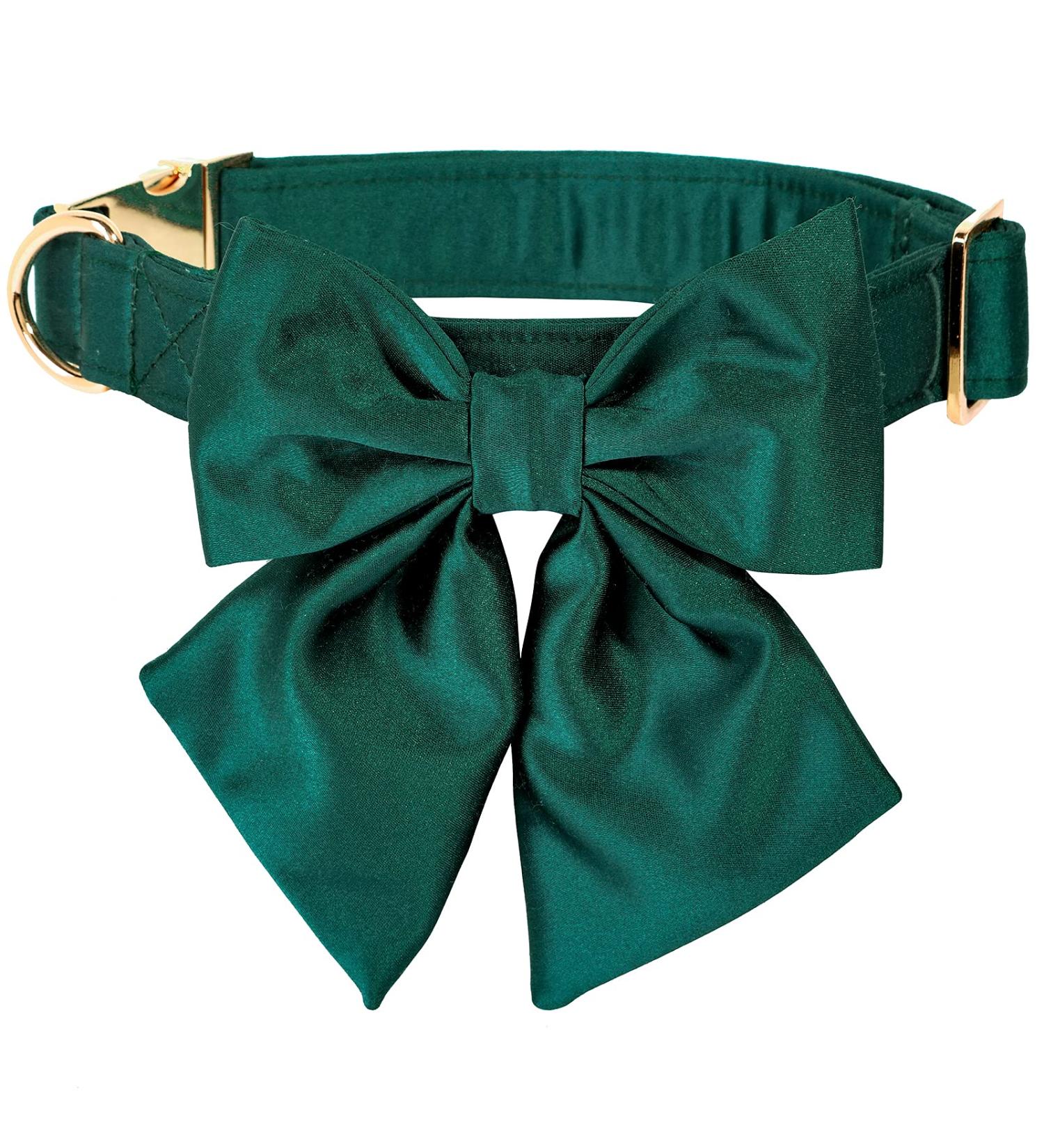 Lionet Paws XL Dog Collar - Comfortable Silk with Removable Fly for XLarge Dogs (Neck 40-66cm) - Green - Buy Online on GoSupps.com