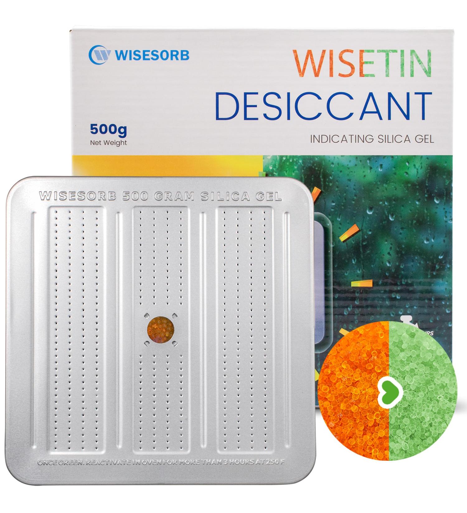 Wisesorb 500g Rechargeable Desiccant Canister - Indicating Silica Gel Moisture Absorber for Gun Safe & Storage - Portable Dehumidifier - Buy Online on GoSupps.com