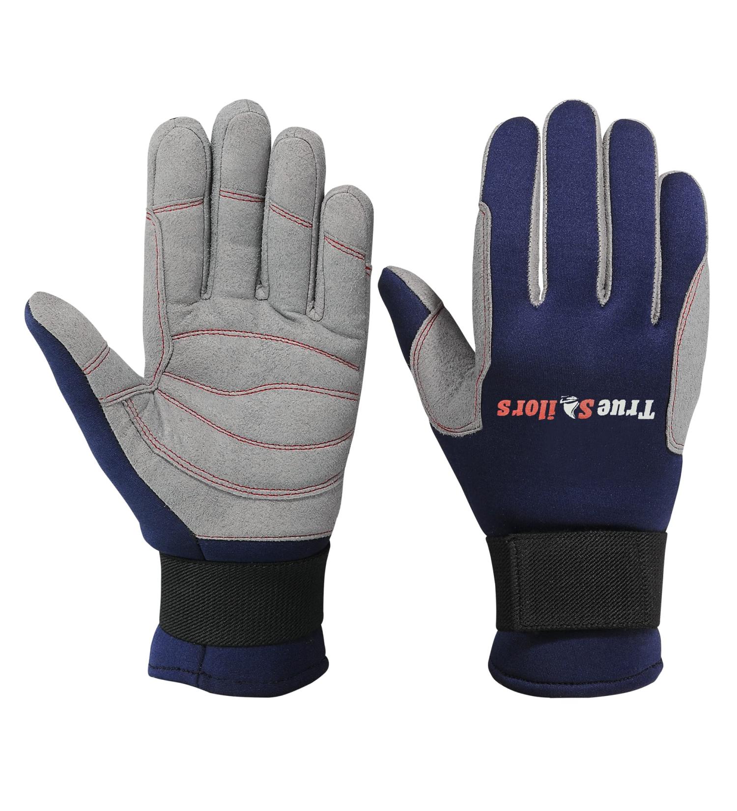 True Sailors Winter Men Sailing Gloves XLarge | Full Finger All Weather Gripping - Buy Online on GoSupps.com