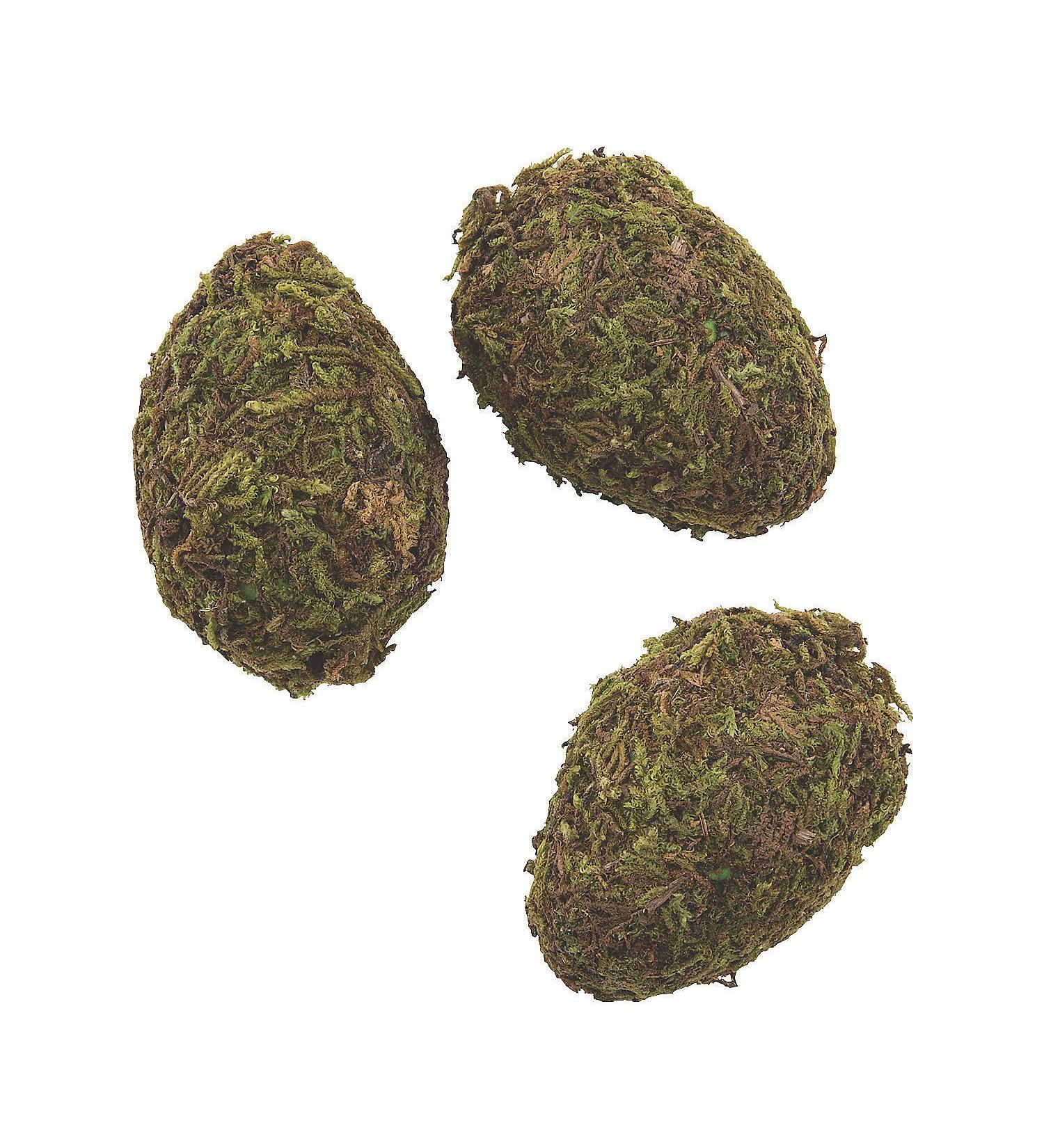 Fun Express Faux Moss Plastic Easter Eggs - 12 ieces - DIY Crafts and Home Decor