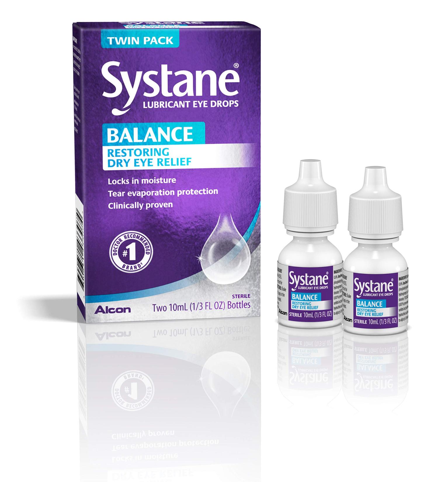 Systane Balance Lubricant Eye Drops Twin Pack 10mL (0.34 Fl Oz) - Pack of 1 - Buy Online on GoSupps.com