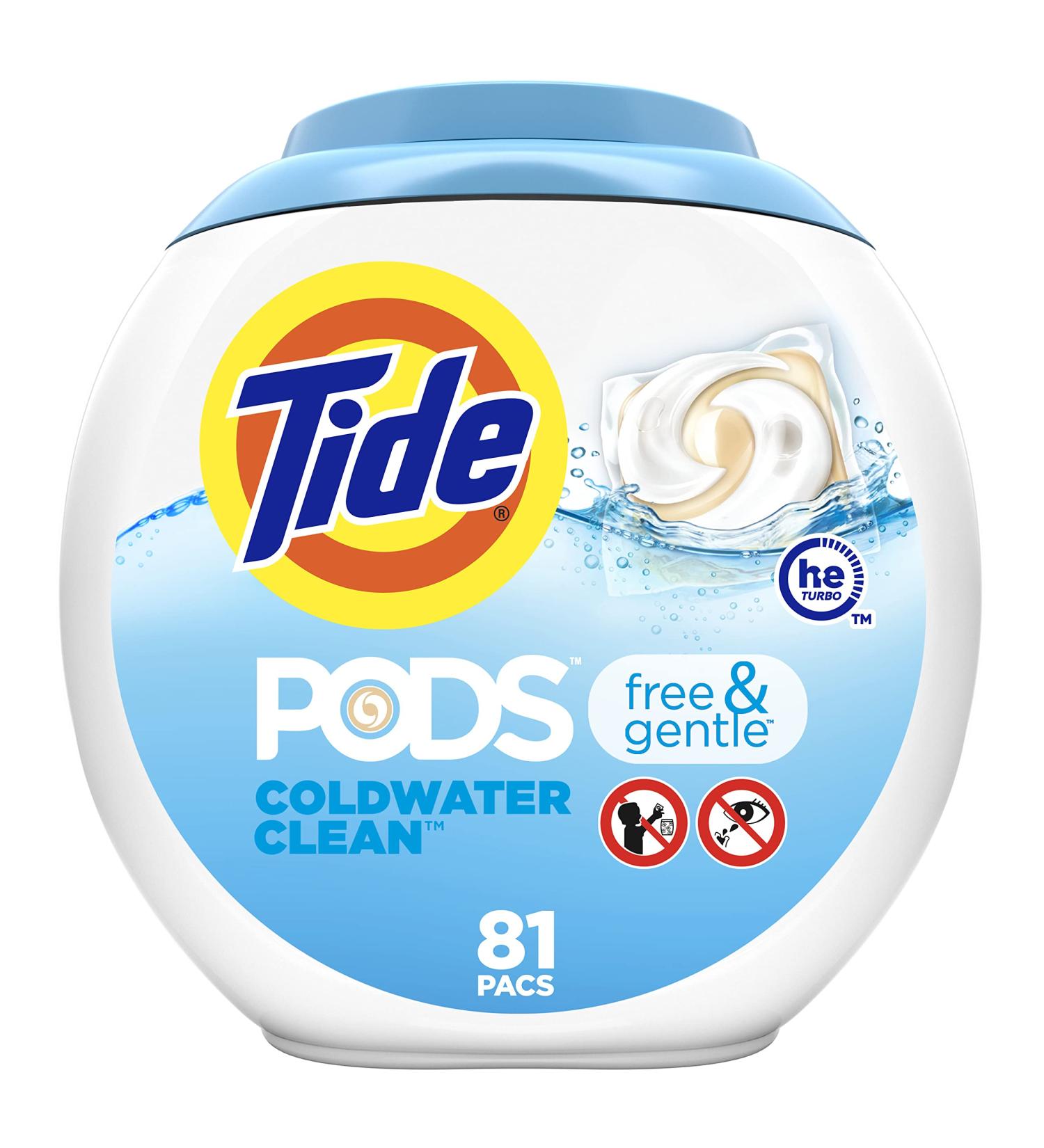 Tide PODS Free & Gentle Laundry Detergent Soap Pods - 81 Count (Pack of 1) - Buy Online on GoSupps.com