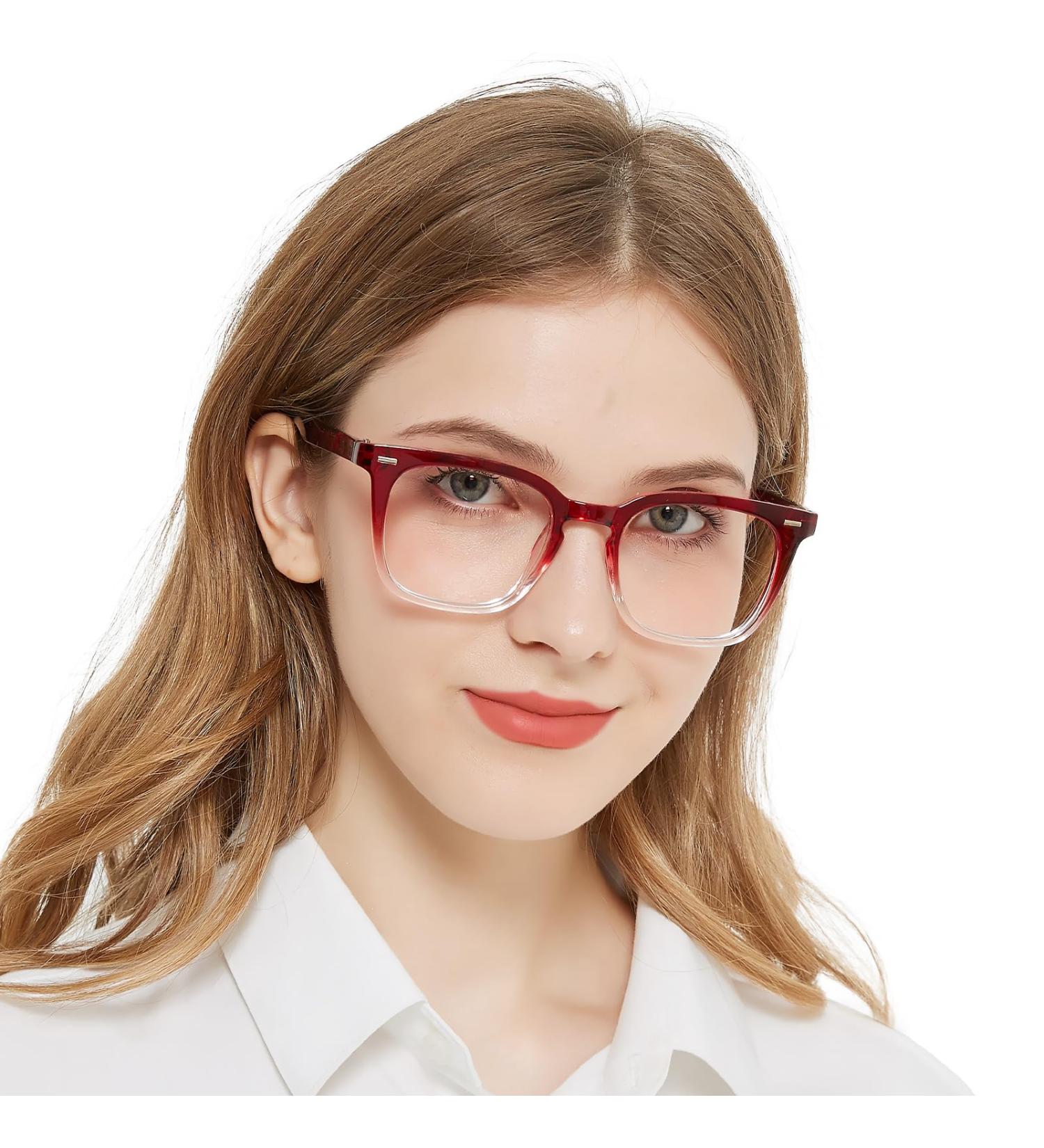 OCCI CHIARI Oversized Reading Glasses for Women - International Shipping | Stylish Readers 1.0-6.0 in Red - Buy Online on GoSupps.com