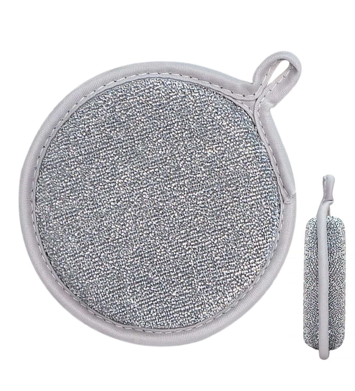 Wire Washing - Multifunctional Non Scratch Wire Dishcloth | Silver Bathroom Wire Scourers with High Elastic | Double-Sided Scrub Sponges Scrubber for Cookers Plates Pots Bathroom Hotel - Buy Online on GoSupps.com