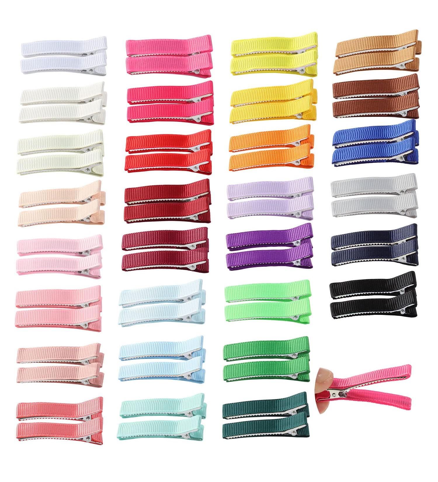 Cinaci 60 Pack Hair Clips - 30 Pairs Solid Ribbed Duck Beak & Crocodile Clips for Toddlers & Kids - DIY Hair Accessories - Buy Online on GoSupps.com