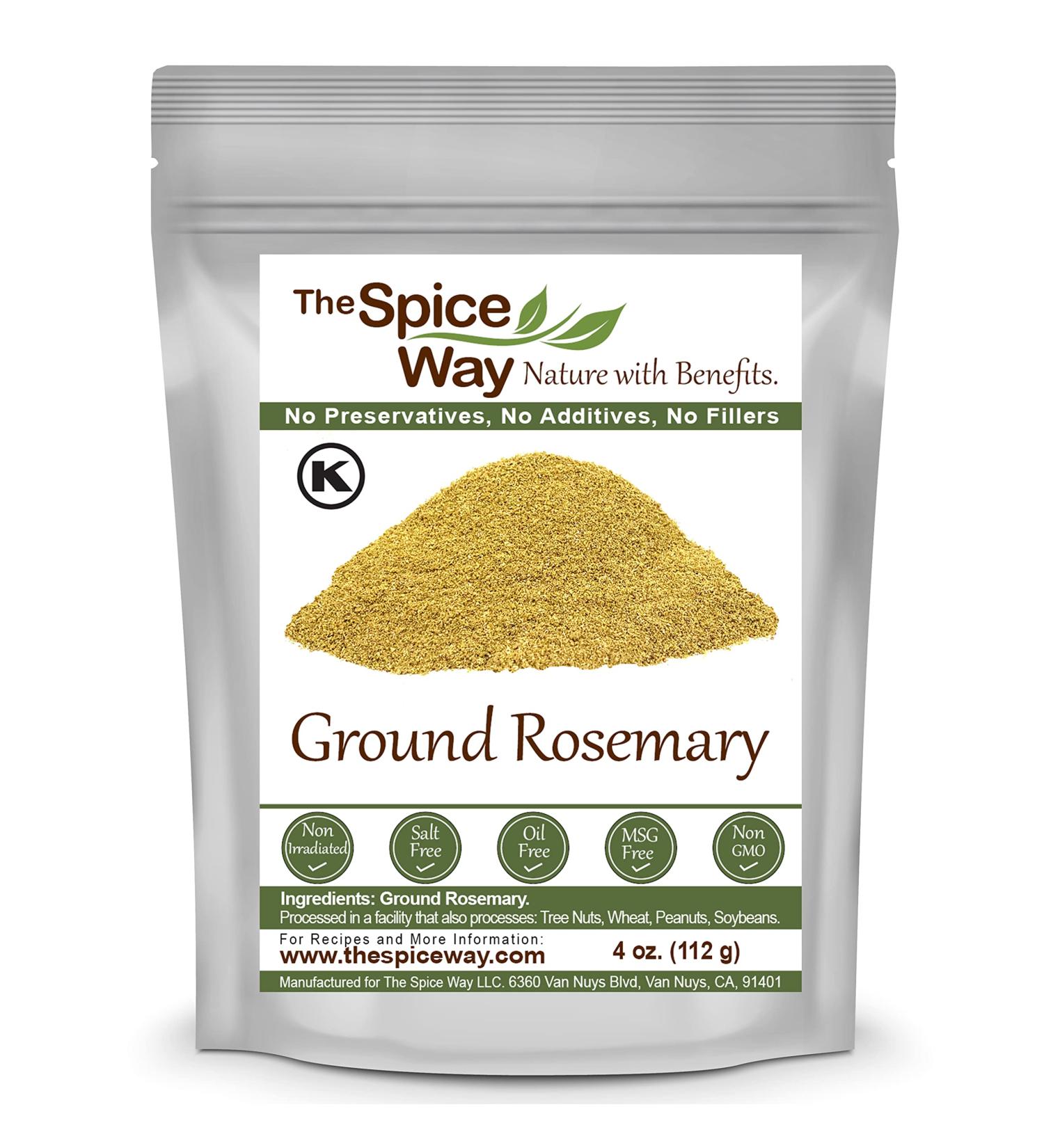 The Spice Way Ground Rosemary - rosemary powder ground pure from rosemary leaves - 4 oz resealable bag - Buy Online on GoSupps.com