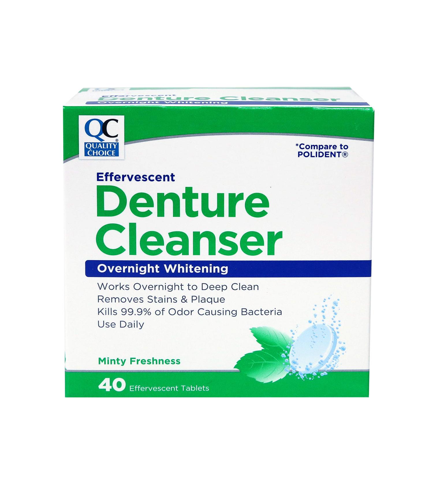 Quality Choice (Pack of 3) Each Denture Cleanser PT#63551595948 (40 Tablets) - Buy Online on GoSupps.com
