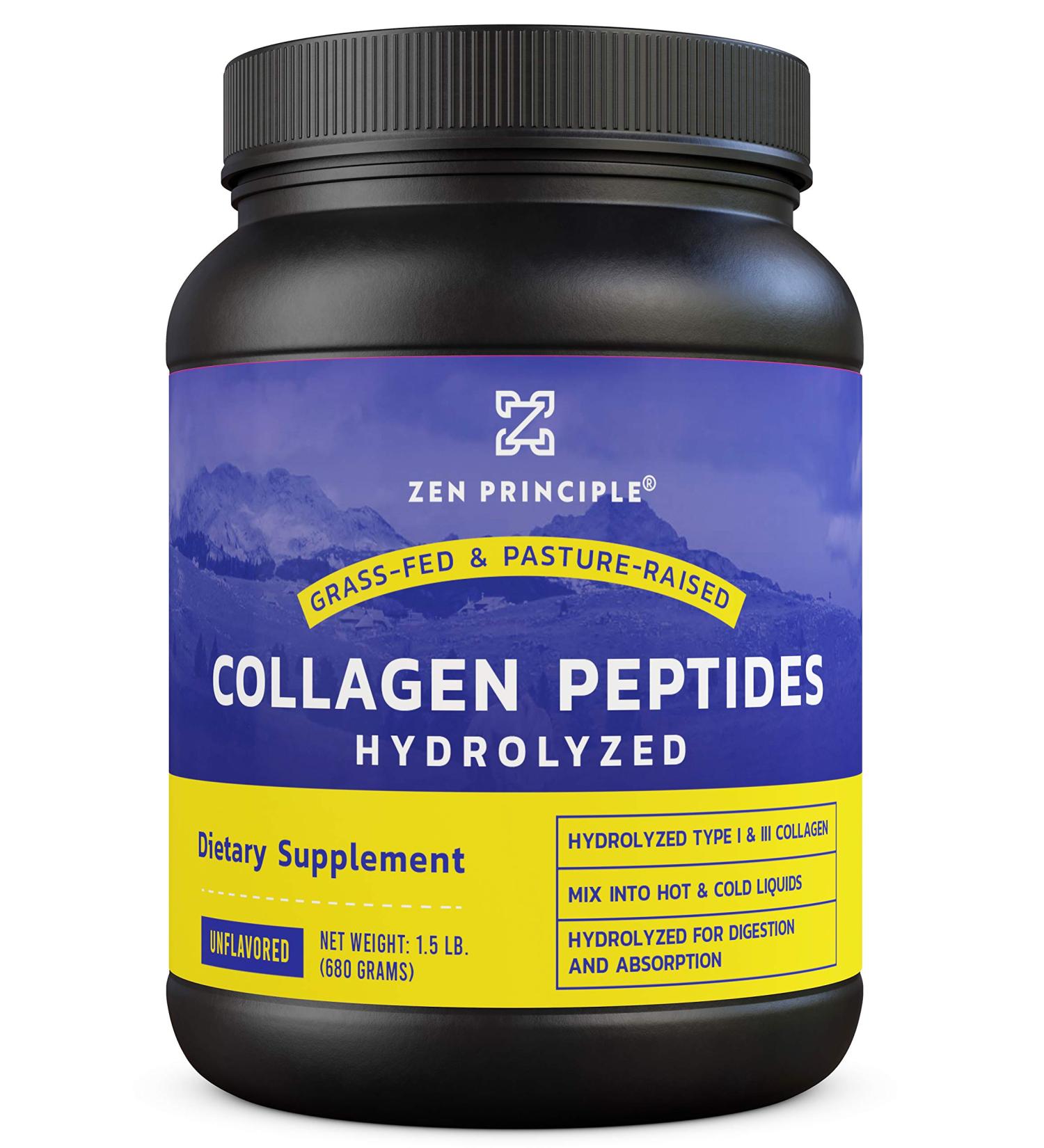 Grass-Fed Collagen Peptides 1.5 lb | Anti-Aging Protein Powder for Hair, Skin & Joints | Paleo & Keto Friendly | GMO & Gluten Free | Pasture-Raised Bovine Hydrolysate - Buy Online on GoSupps.com