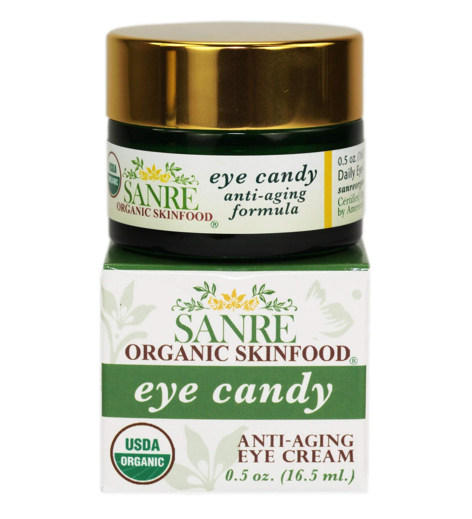 SanRe Organic Skinfood Eye Candy - USDA Organic Anti-Aging Eye Contour Cream - Buy Online on GoSupps.com