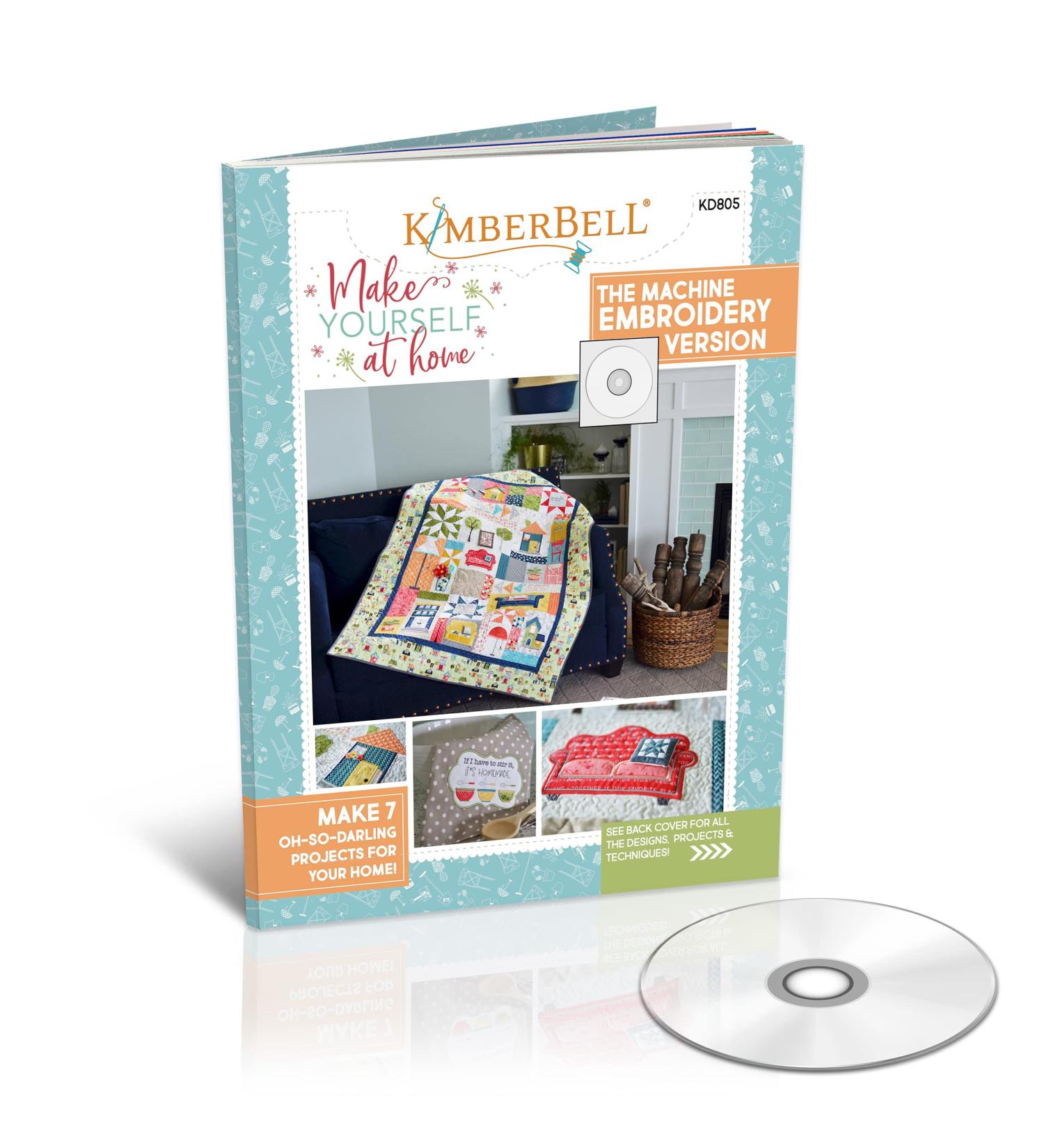 Kimberbell Make Yourself At Home Quilt Machine Embroidery CD & Book - 44x60 Size with Bonus Projects, Hoops Included - KD805 - Buy Online on GoSupps.com