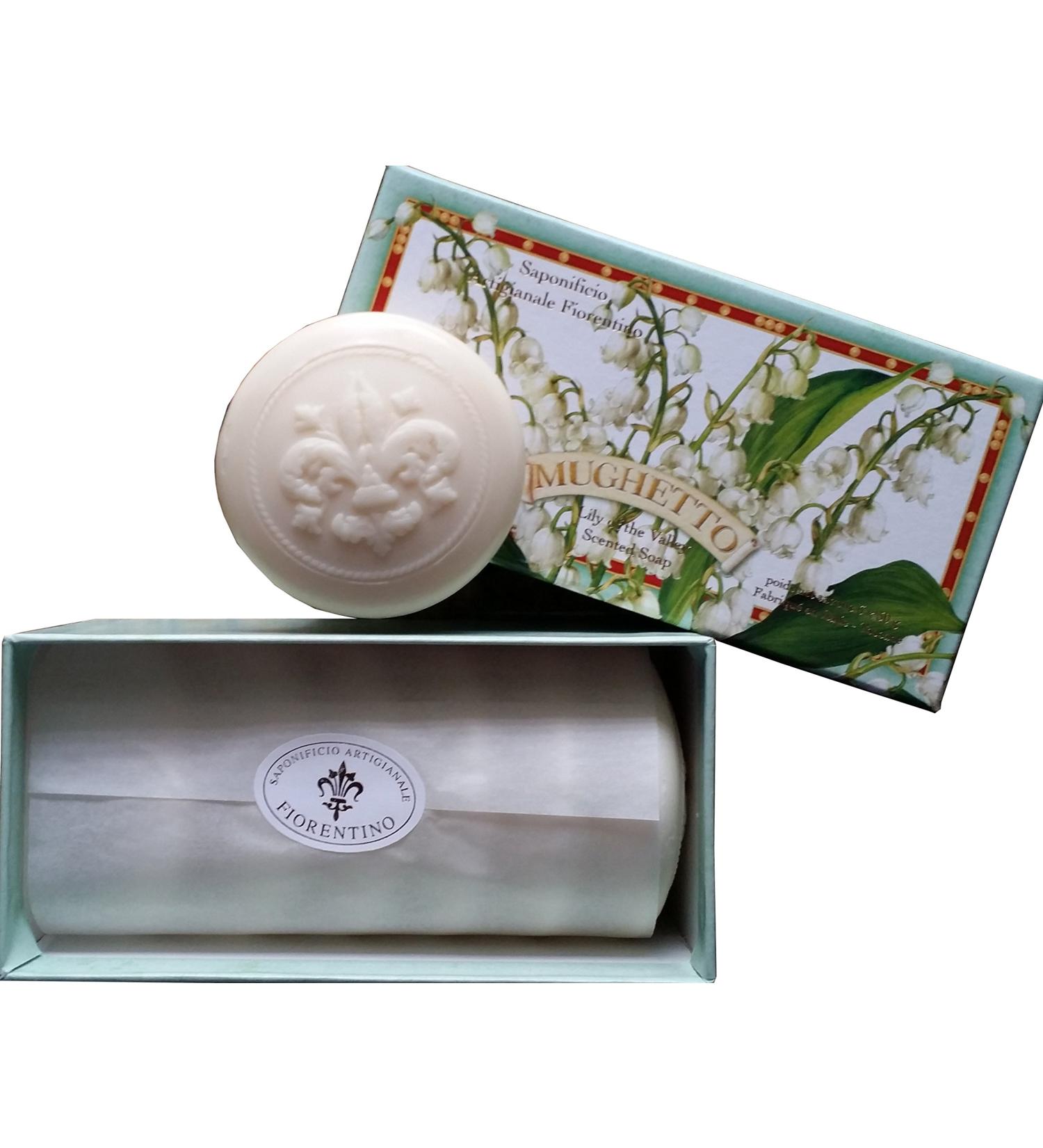 High-Quality Saponificio Artigianale Fiorentino Mughetto Lily of the Valley Guest Gift Soap - 6 x 1.76 Oz Bars - Authentic Italian Luxury - Buy Online on GoSupps.com