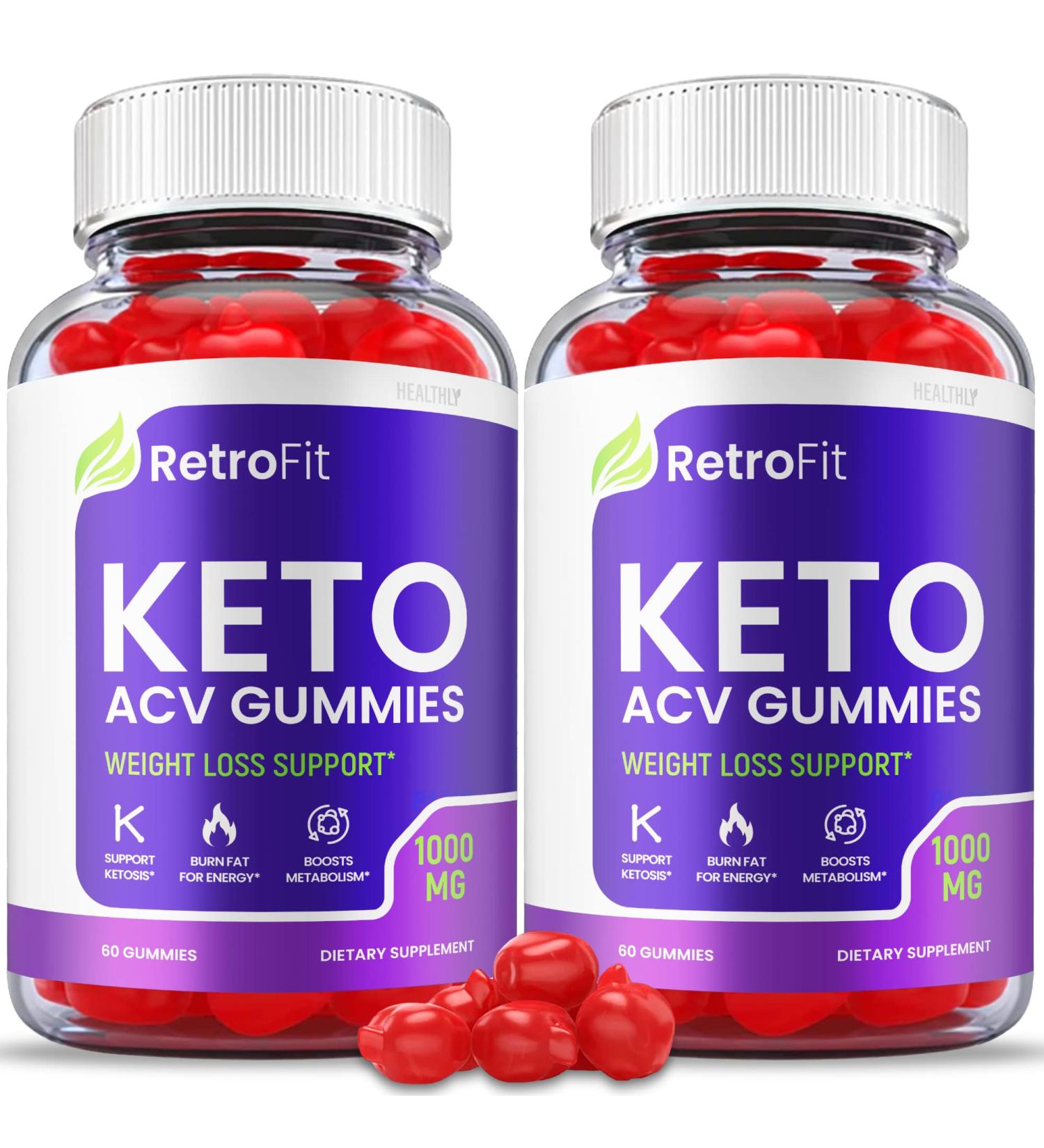 2 Pack Keto Gummies with ACV | Weight Shark Tank Vegan Formula | 1000mg Apple Cider Vinegar B12 Gummy - 120 Gummies - Buy Online on GoSupps.com