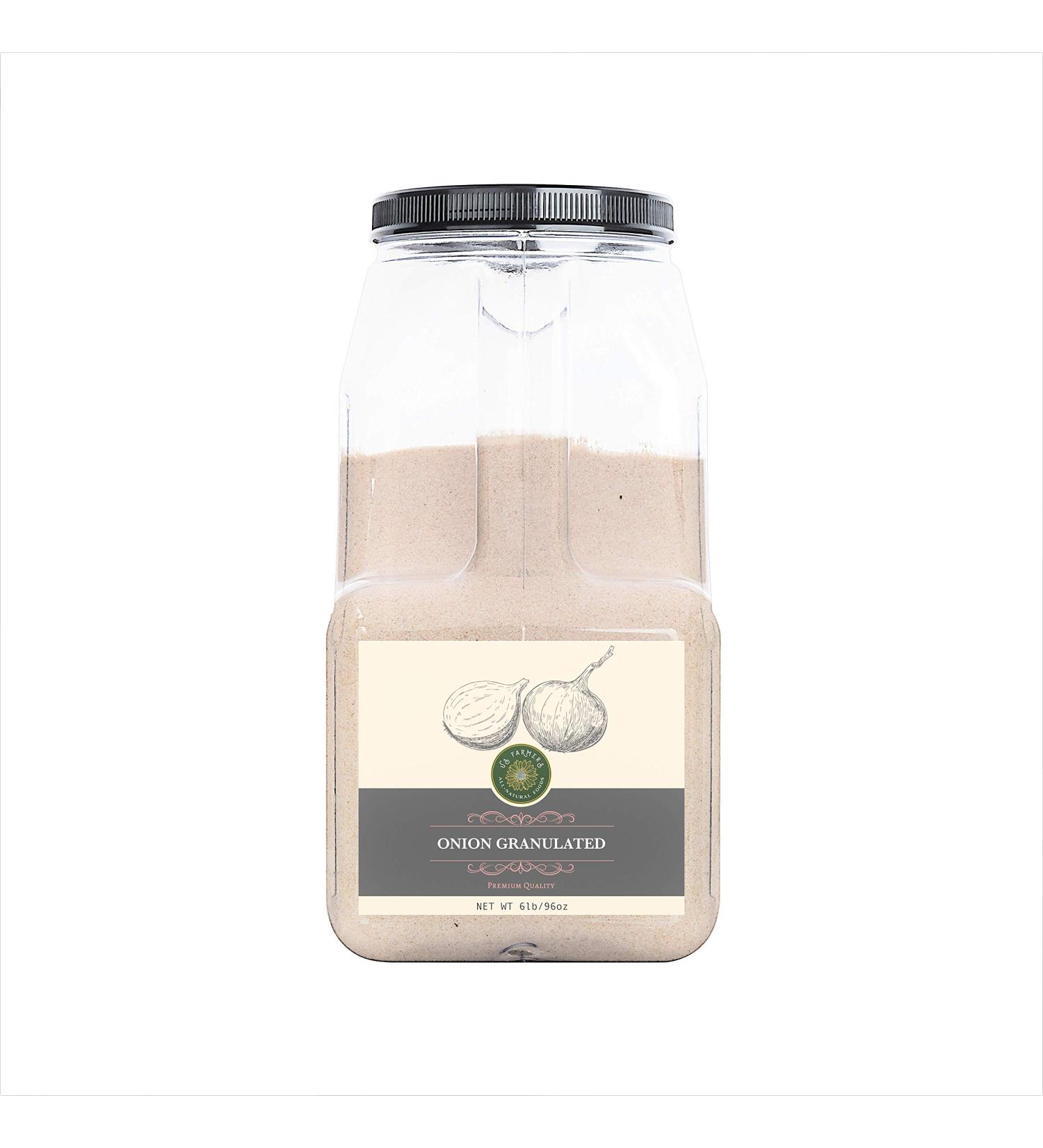 US-FARMERS Natural Premium Granulated Onion 6 LB Jar - 6.0 Pounds - Buy Online on GoSupps.com