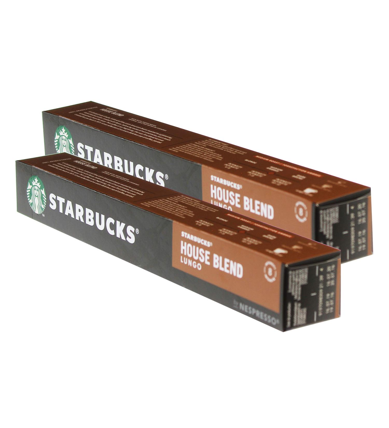  STARBUCKS Starbucks House Blend Lungo Nespresso Compatible Medium Roast Coffee Capsules (Pack of 20) - Buy Online on GoSupps.com