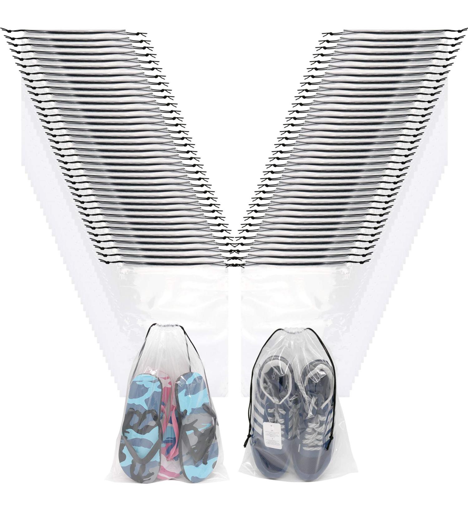 72 PCS Large Portable Clear Shoe Storage Bags for Travel - Transparent Shoe Organizer - Buy Online on GoSupps.com