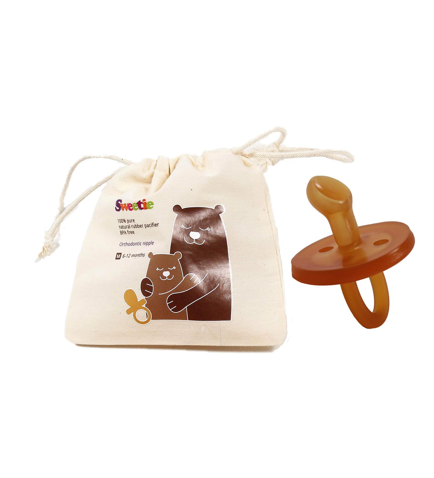 SWEETIE Orthodontic Pacifier - Natural Rubber 0-6 Months 1 Piece - International Shipping Available - Buy Online on GoSupps.com