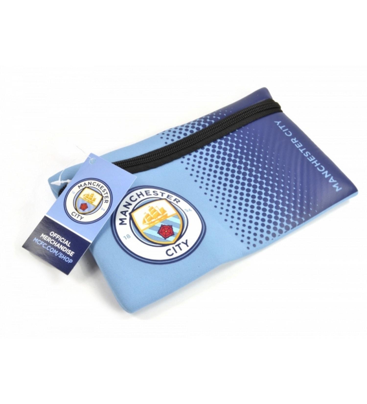 Manchester City FC Official Football Fade Design Pencil Case (One Size) (Light Blue/Blue)