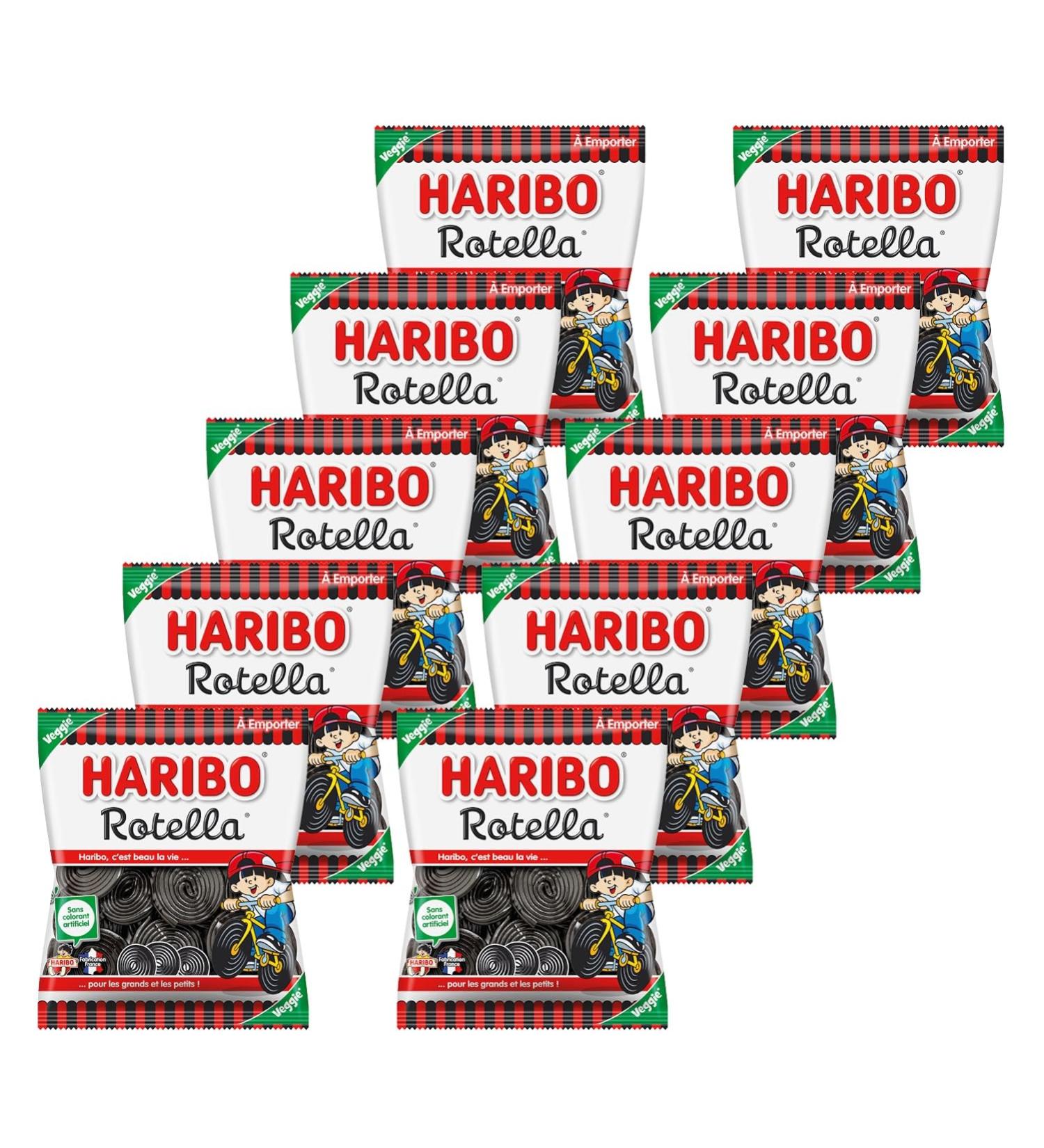 HARIBO HARIBO - Rotella - Liquorice Sweets - No Artificial Colourants & No Gelatin - Sachets - 10 x 120g