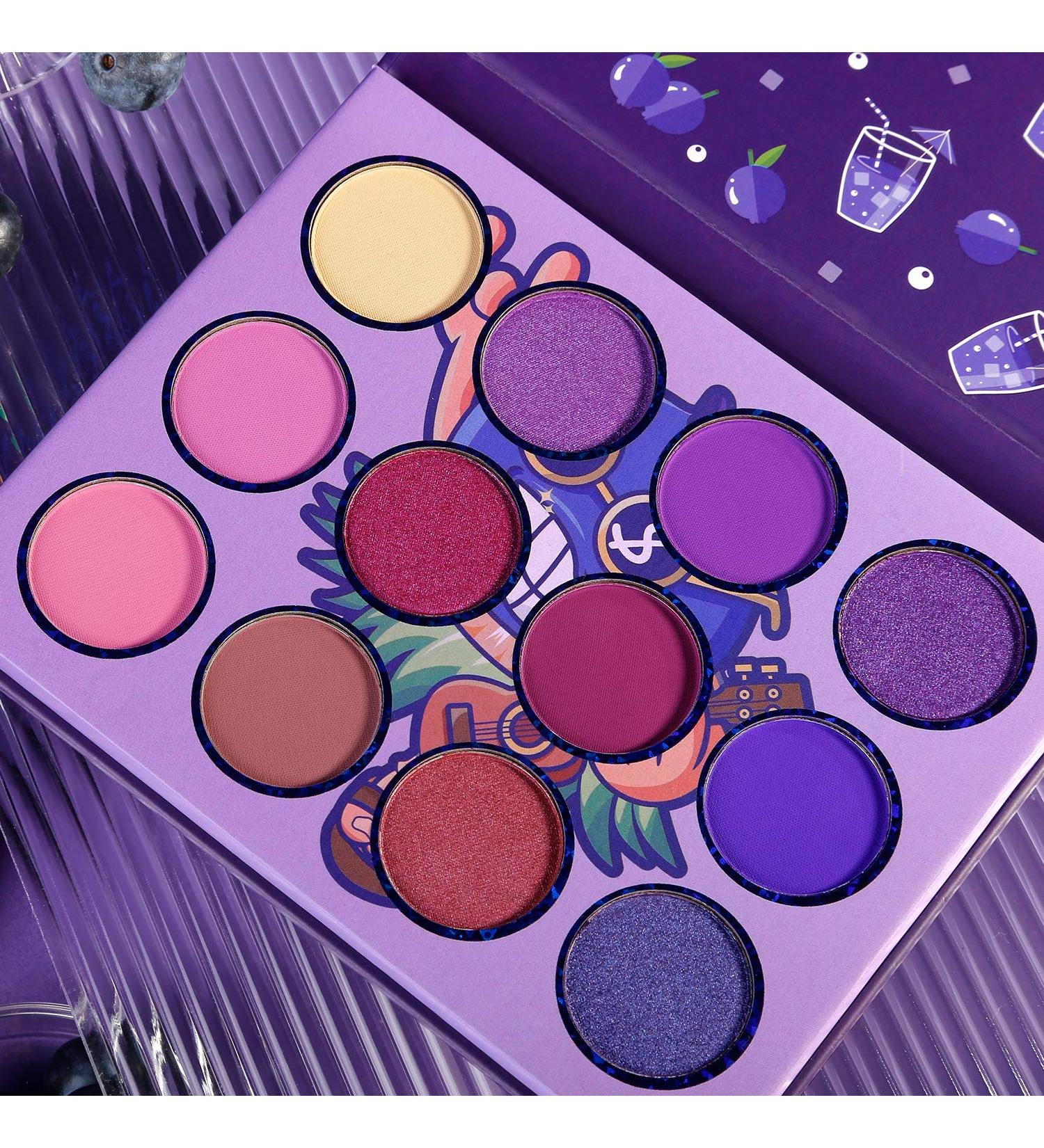 DE LANCI Professional Purple Eyeshadow Palette - 12 Shades, Waterproof & Long Lasting - High Pigmented Matte, Shimmer, and Metallic - Small & Cute Makeup Palette - Buy Online on GoSupps.com