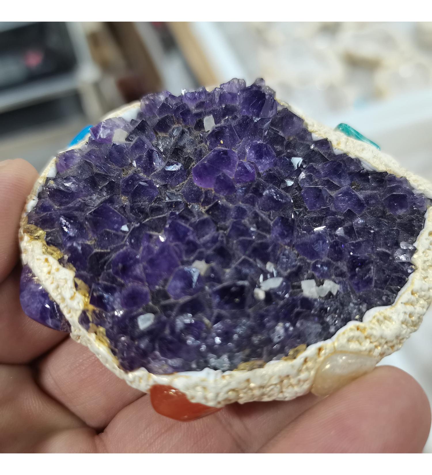 Gemstones for Decoration 100g-300g Natural Raw Amethyst Quartz Purple Crystal Cluster Stones Specimen Home Decoration Crafts Decoration Ornament Crystal - Buy Online on GoSupps.com