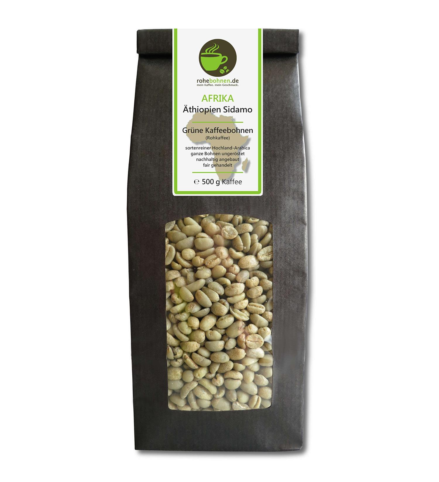 Green Coffee Beans Ethiopia Sidamo (Highland raw Coffee Beans 500g)