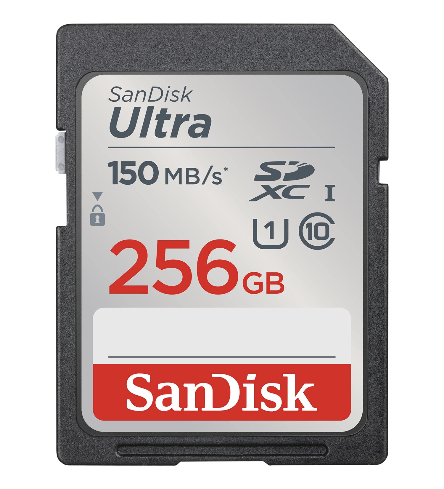 SanDisk 256GB Ultra SDXC UHS-I Memory Card - Up to 150MB/s - C10 U1 - Full HD - SDSDUNC-256G-GN6IN - Buy Online on GoSupps.com