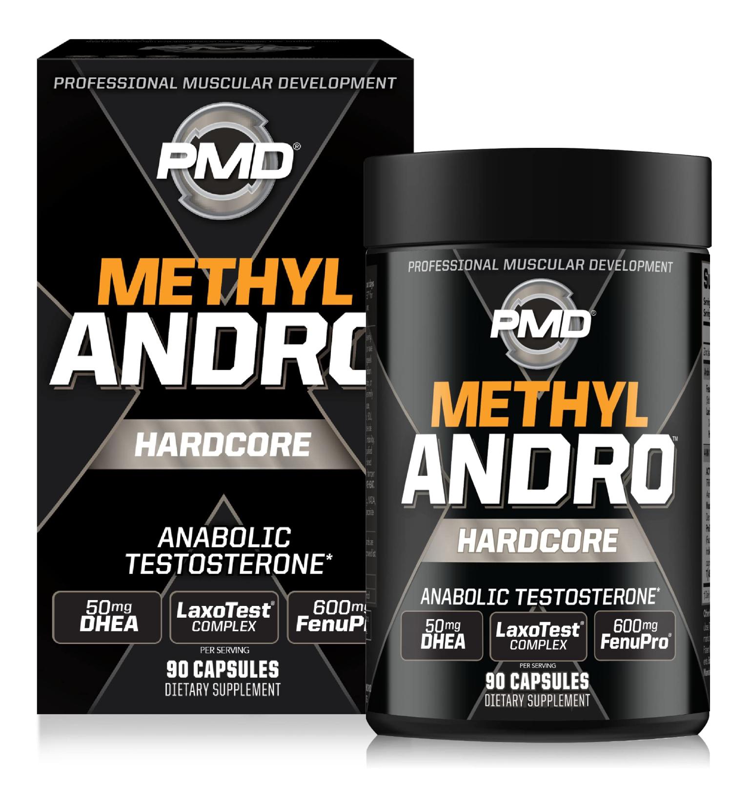 PMD Sports Methyl Andro with DHEA - Boost Testosterone for Lean Muscle & Strength | 90 Vegetarian Capsules - Dietary Supplement for Weightlifting & Workout Performance - Buy Online on GoSupps.com