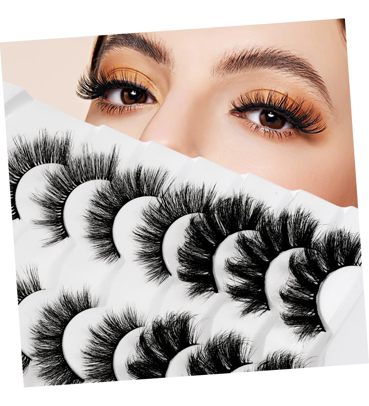minkissy 7 Pairs Eyelashes Lashes Natural False Lashes Fake Lashes Natural Full False Lashes Fluffy Spiky Lashes Manga Lashes Cluster Women Makeup Tools False Lashes Wispy Bulk - Buy Online on GoSupps.com