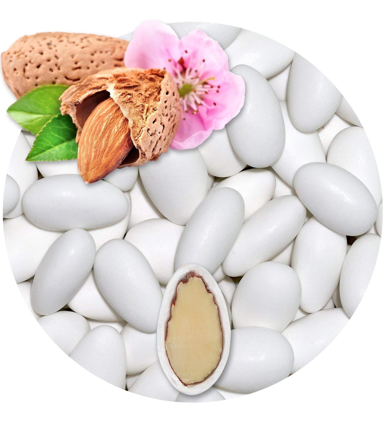  EinsSein EinsSein 0.5 kg Wedding Almond Dragees Impressive Dull White | Dragees for Baptism Communion Celebration Party Candy Bar | Wedding Guest Gifts | Almond Candy | Badem sekeri - Buy Online on GoSupps.com