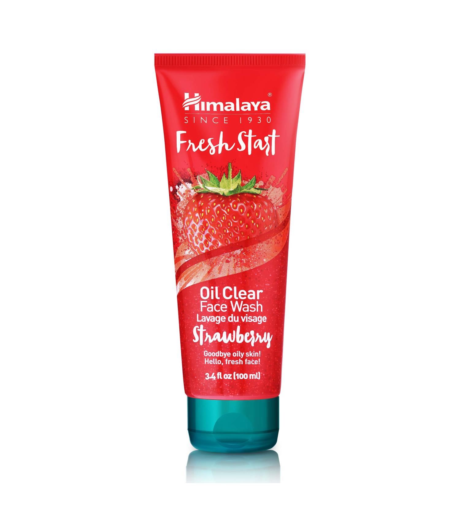 Himalaya Fresh Start Oil Clear Face Wash Strawberry - 3.4 fl oz (100 ml) | Deep Cleansing & Refreshing - Buy Online on GoSupps.com