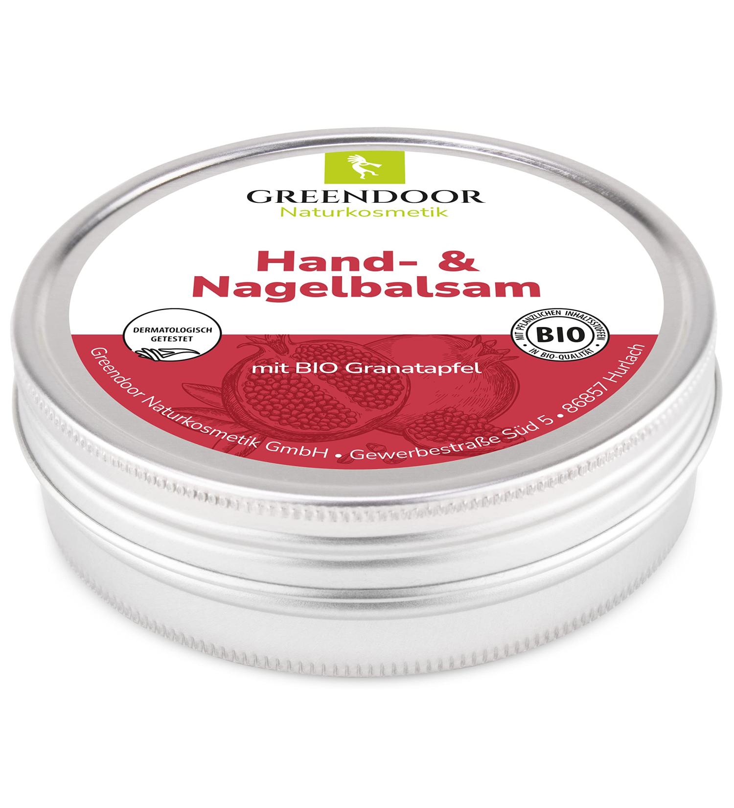 Greenendoor Hand Balm for Very Dry Skin | 75ml Organic Pomegranate & Avocado Oil | Natural Mineral Oil-Free & Highly Effective Nail Balm - Buy Online on GoSupps.com