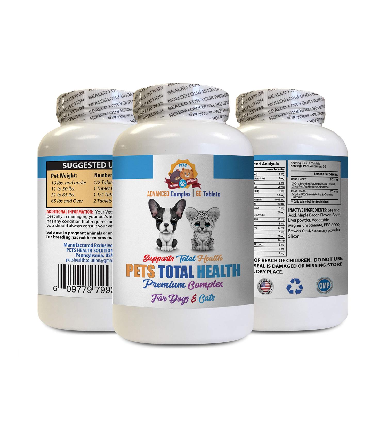 Buy Urinary Supplements for Cats & Dogs | Premium Hair Skin & Urinary Care | Vitamin B12 | 60 Tablets - Pets Total Health Complex - Buy Online on GoSupps.com