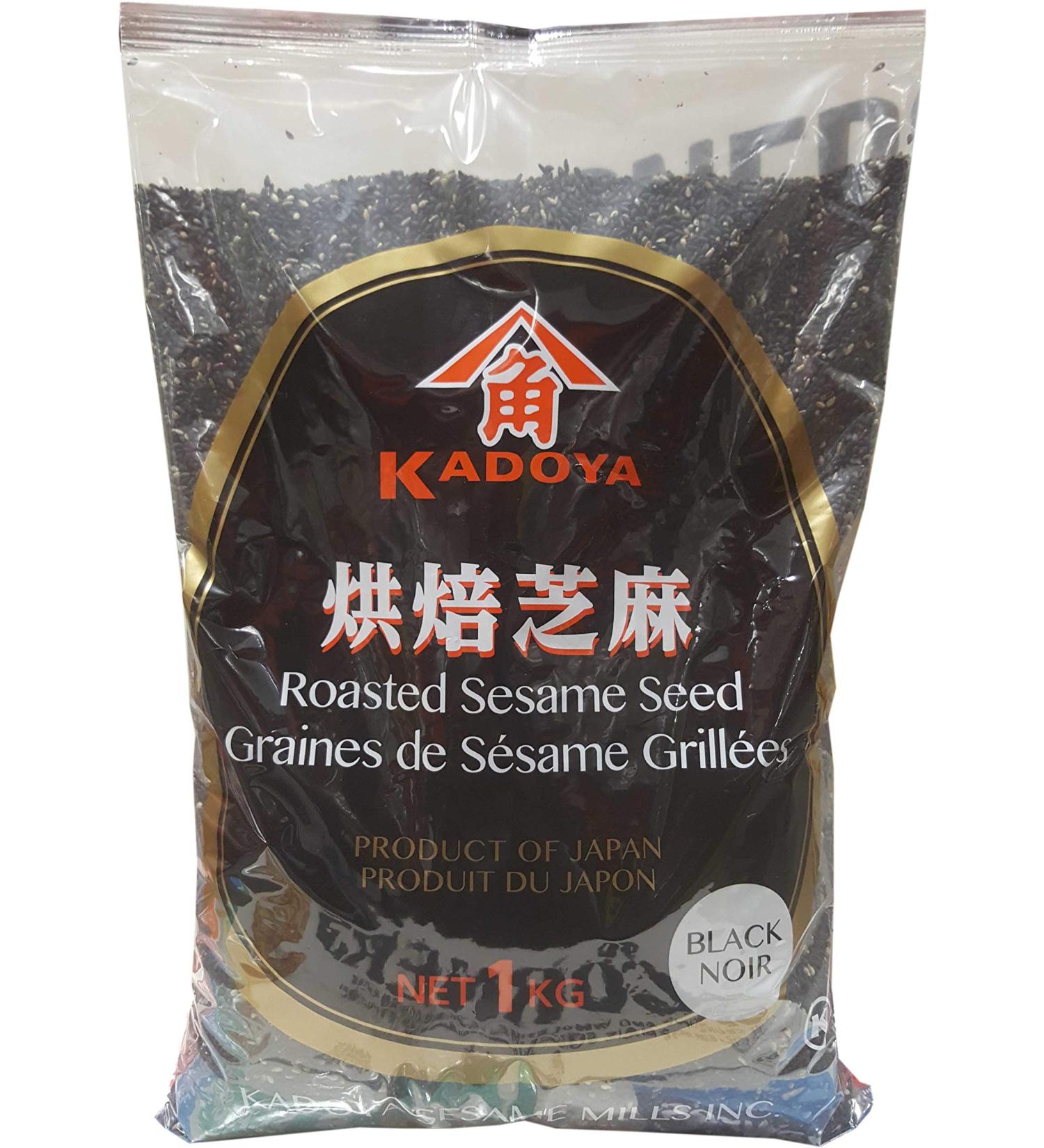 Kadoya Black Roasted Sesame Seeds 1 Kg 1 Kilogram