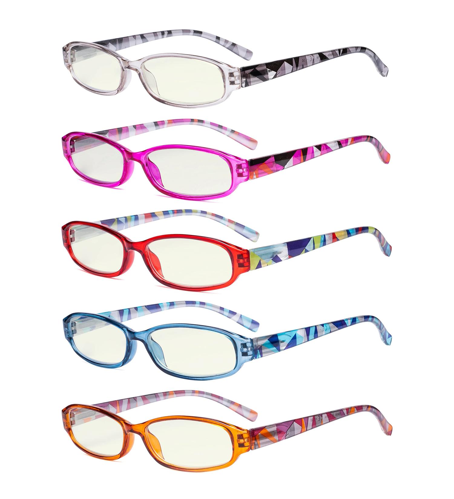 Eyekepper 5-Pack Women's Blue Light Blocking Reading Glasses +2.00 | Best International Shipping - Buy Online on GoSupps.com