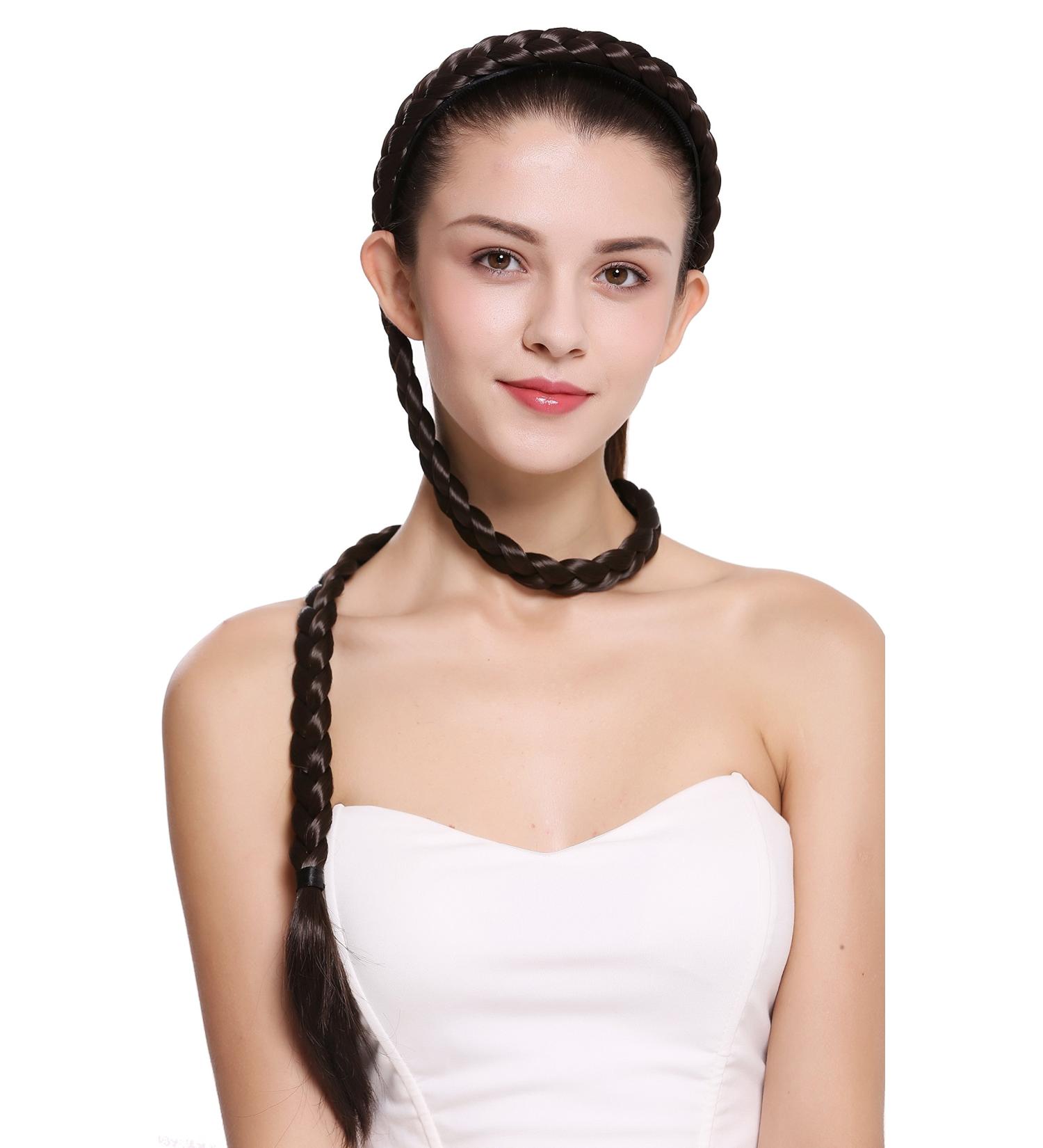 WIG ME UP N1038-6 Hairpiece Braid on Headband - Super Long 95 cm Medium Brown (6) for International Shipping - Buy Online on GoSupps.com