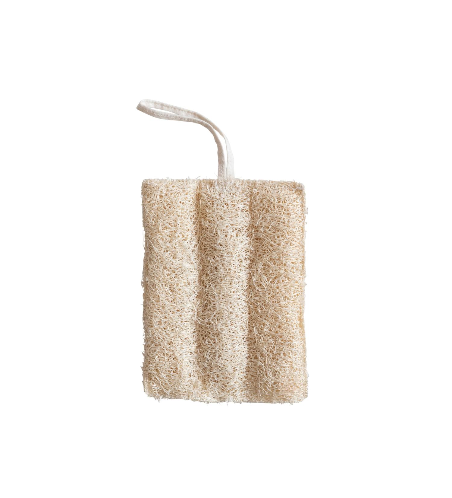 Shop Creative Co-Op Natural Bathroom Loofah with Cotton Hanger - Eco-Friendly & Exfoliating | International Shipping Available - Buy Online on GoSupps.com