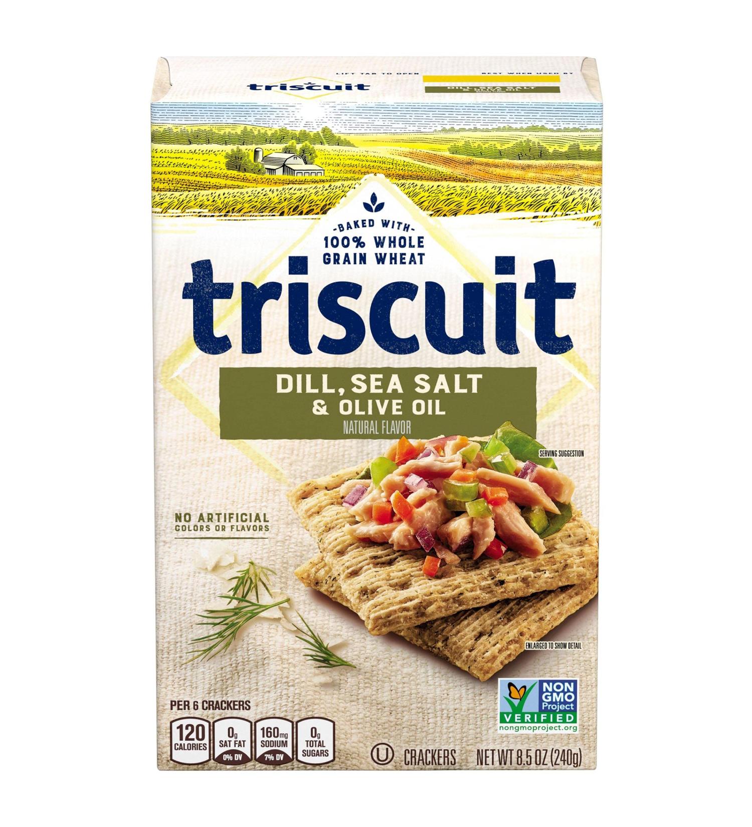Triscuit Dill Sea Salt Olive Oil Whole Grain Wheat Crackers 8.5 oz - Buy Online Now - Buy Online on GoSupps.com