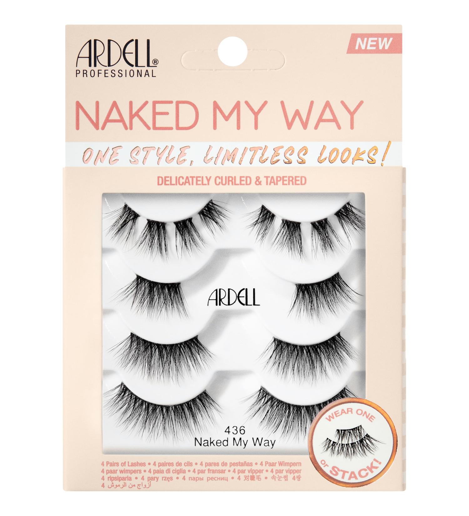 Shop Ardell Naked My Way 436 False Eyelashes - 4 Pairs for All-Day Wear | International Shipping Available - Buy Online on GoSupps.com
