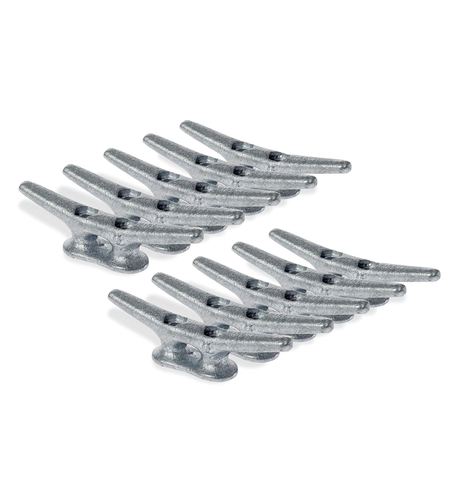 ZUJARA 4 inch Dock Cleats 10-Pack - Galvanized Iron Boat Cleats for Marine or Decorative Use - Buy Online on GoSupps.com