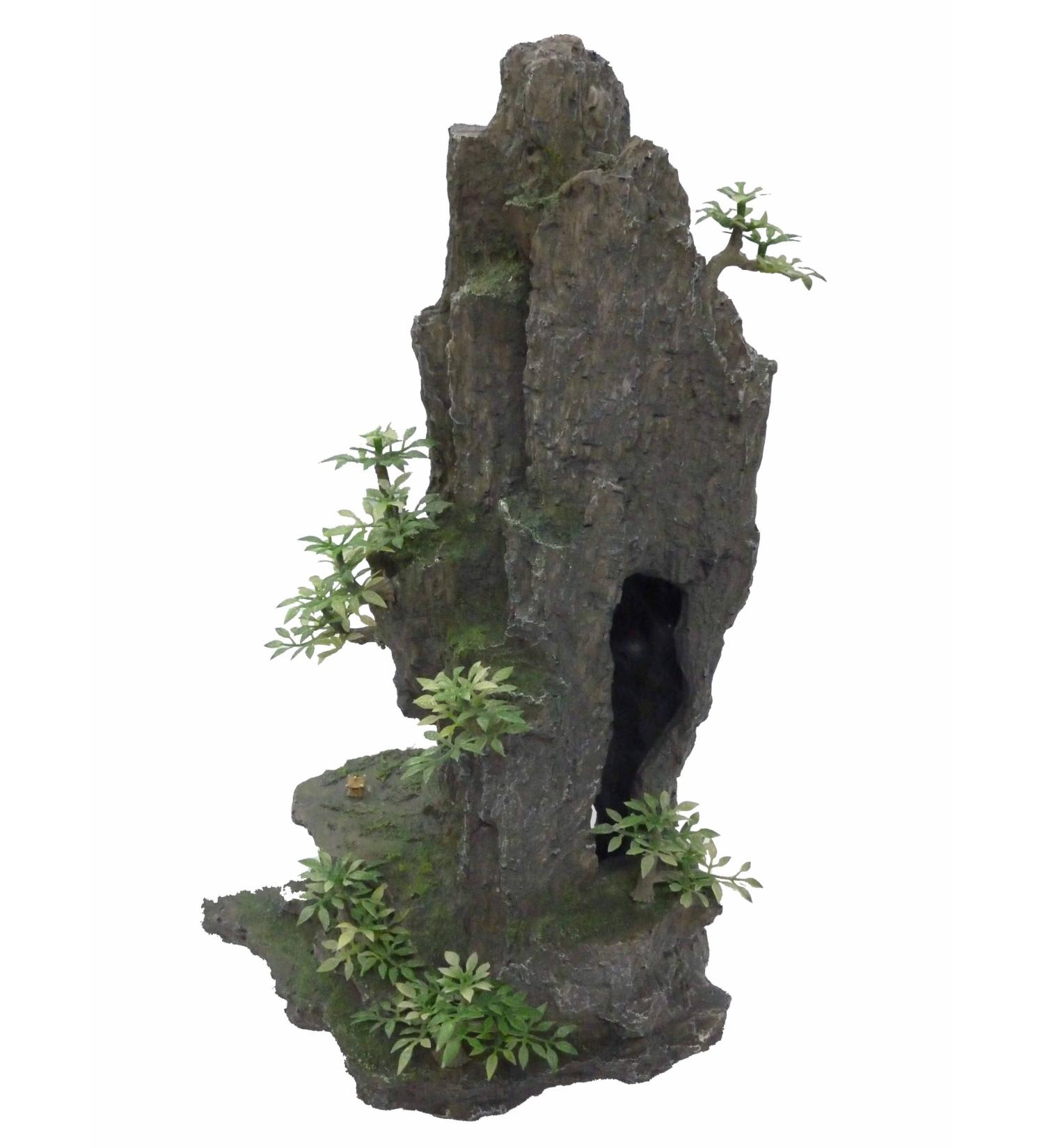Aquariumh2o Rock Peak With Plants Aquarium Ornament for aquariums and fishtanks decor - Buy Online on GoSupps.com