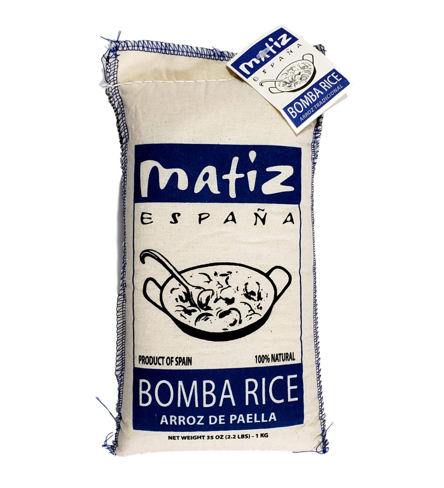Matiz Spain Bomba Paella Rice 2.2 lbs | Firm Natural Spanish Grain | Round Medium Short | Gluten Free - 1 Bag (2.2 Pound) - Buy Online on GoSupps.com