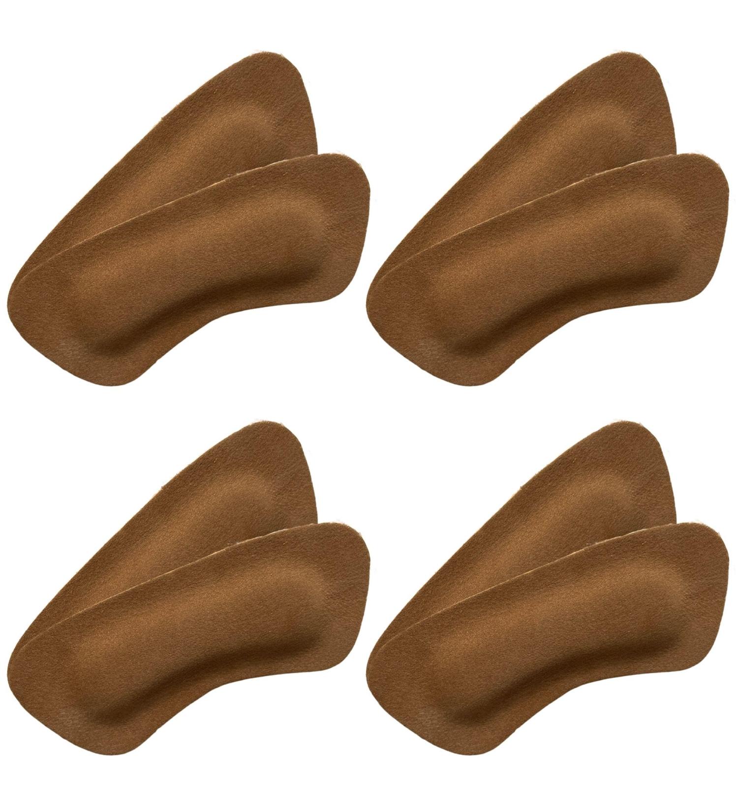 Comfort Heel Pads for Shoes - Leather Cushions for Pain Relief & Blister Prevention | High Heel Comfort for Men & Women (4 Pairs Brown - Buy Online on GoSupps.com