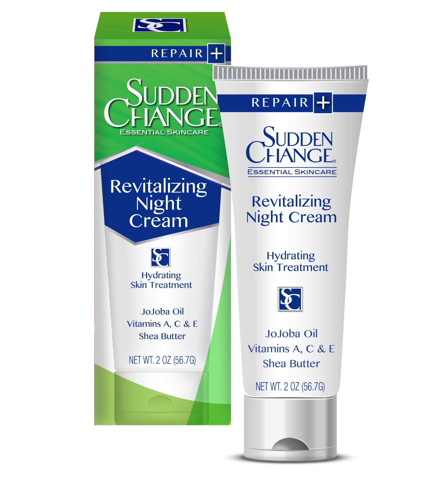 Sudden Change Revitalizing Night Cream - Deep Wrinkle Face Lotion - 2 Oz - Clinically Proven Collagen & Elastin Booster for Fine Lines - Recommended By Professionals - Buy Online on GoSupps.com