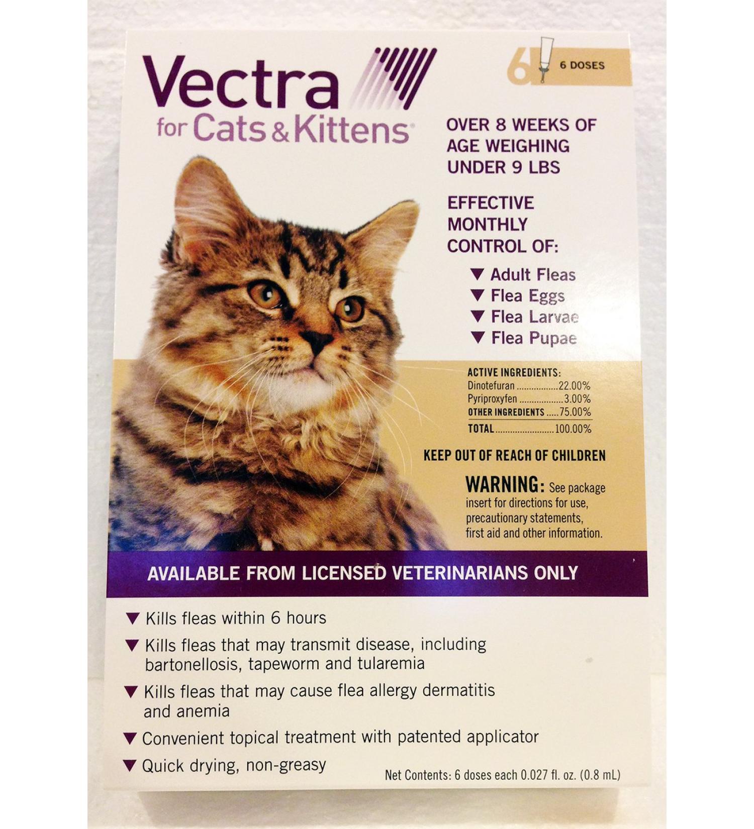Summit Vetpharm Vectra for Cats, 6 Month Supply Under 9lbs, 6 months by Unknown