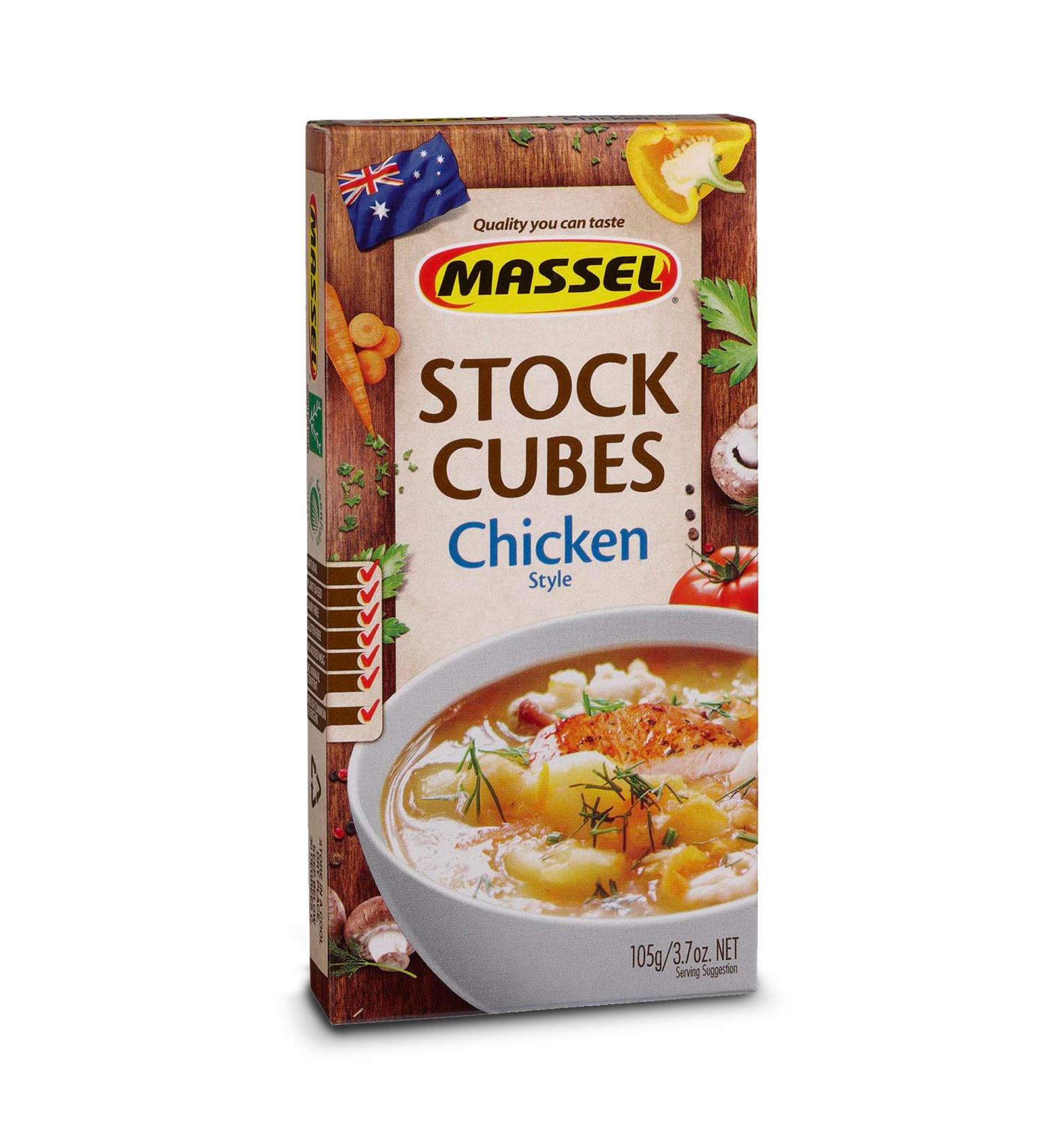 Massel Cubes de Bouillon - Sans Gluten Bouillon de Poulet - 105 g Paquet de 4 Bouillon de Soupe - Buy Online on GoSupps.com