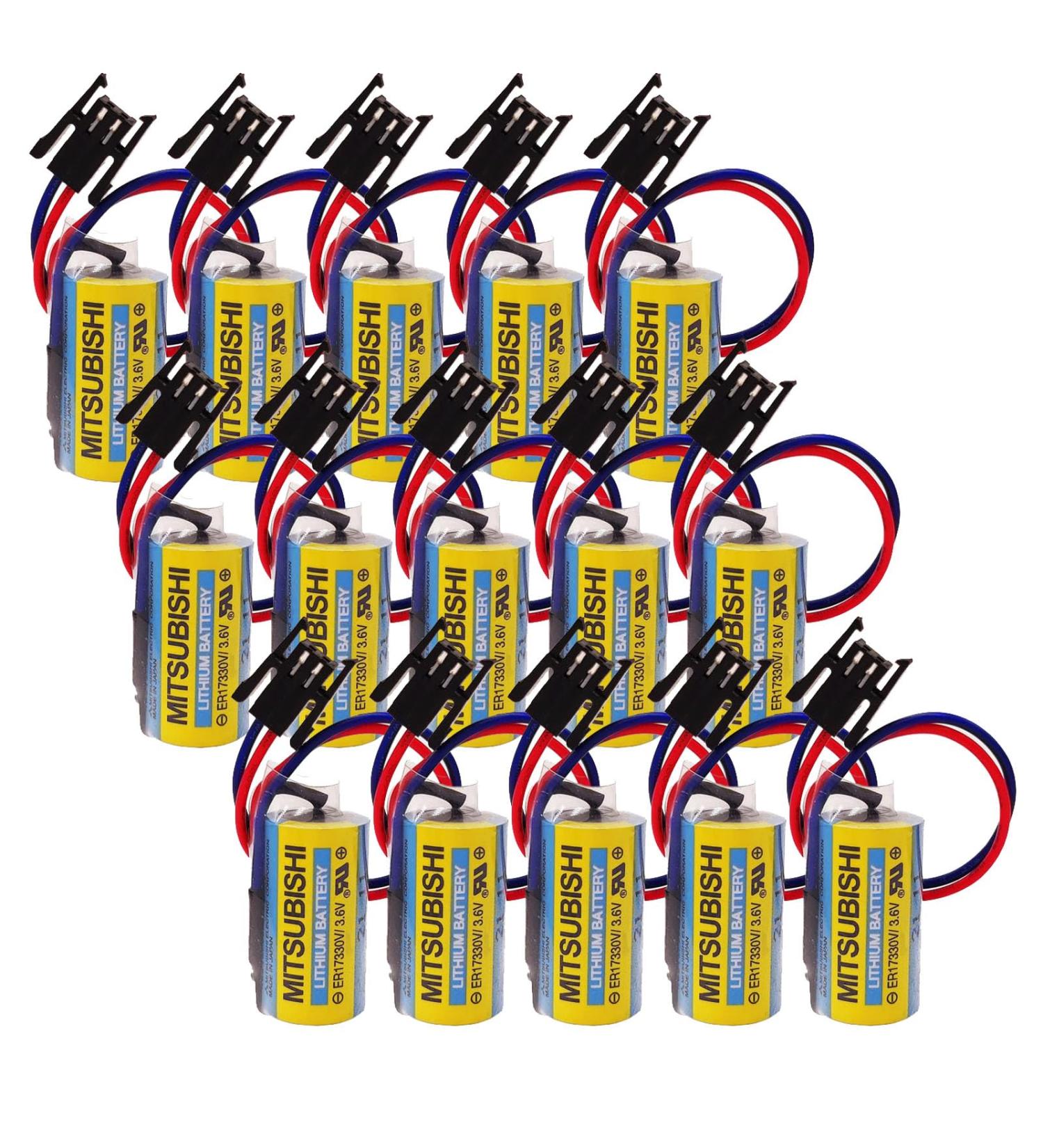 Pack of 15 ER17330V 3.6V Li-ion Batteries for FANUC CNC Systems | High-Performance A6BAT PLC Battery with Plug - Buy Online on GoSupps.com